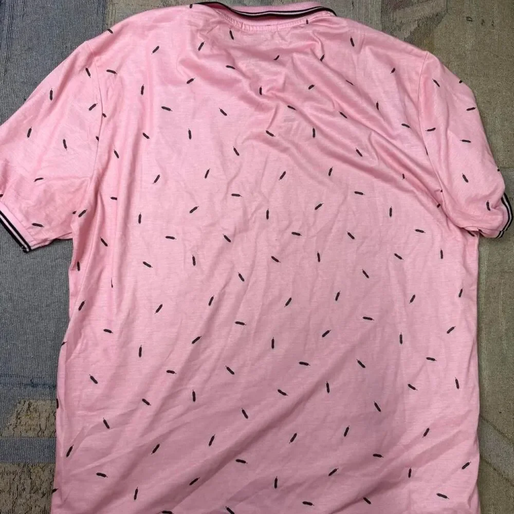 Shein Men's Pink Polo-shirts